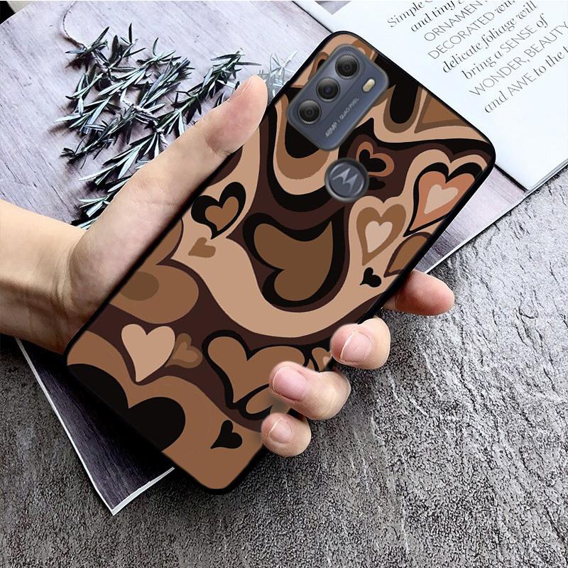Latte Love Kaffe Hjerte Deksel for Motorola Moto Edge 20 Edge 20 Lite E7 Power E40 E20 One Action G10 G Play G22 G52 G60 E32 G8