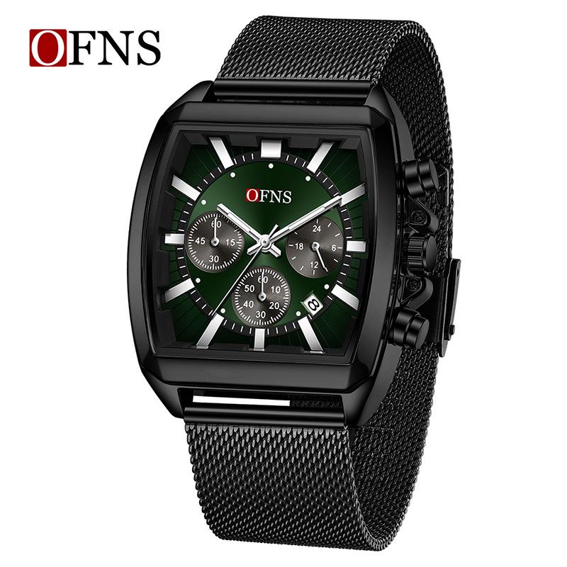 Ofns Classic Six-Hand Chronograph Men's Sports Watch, 30M Waterproof Quartz