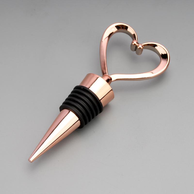 Antique Bronze Heart Shape Wine Bottle Stopper - ABS Sealing Lid for Fresh-keeping