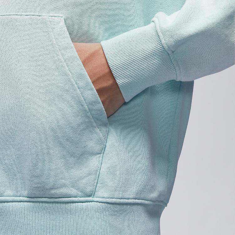 Jordan Flight Fleece Logo Ensfarvet Utendørs Fritid Sport Pullover Hettegenser Herre hettegensere Lysregngrønn FV7250-368