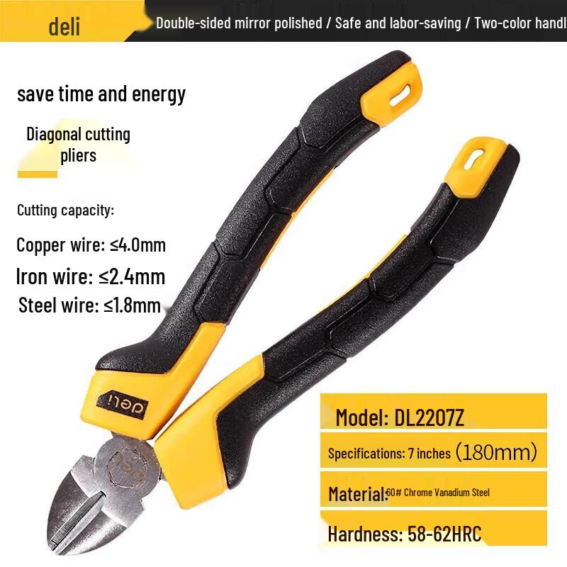 Deli Professional-Grade German-Style Diagonal Pliers