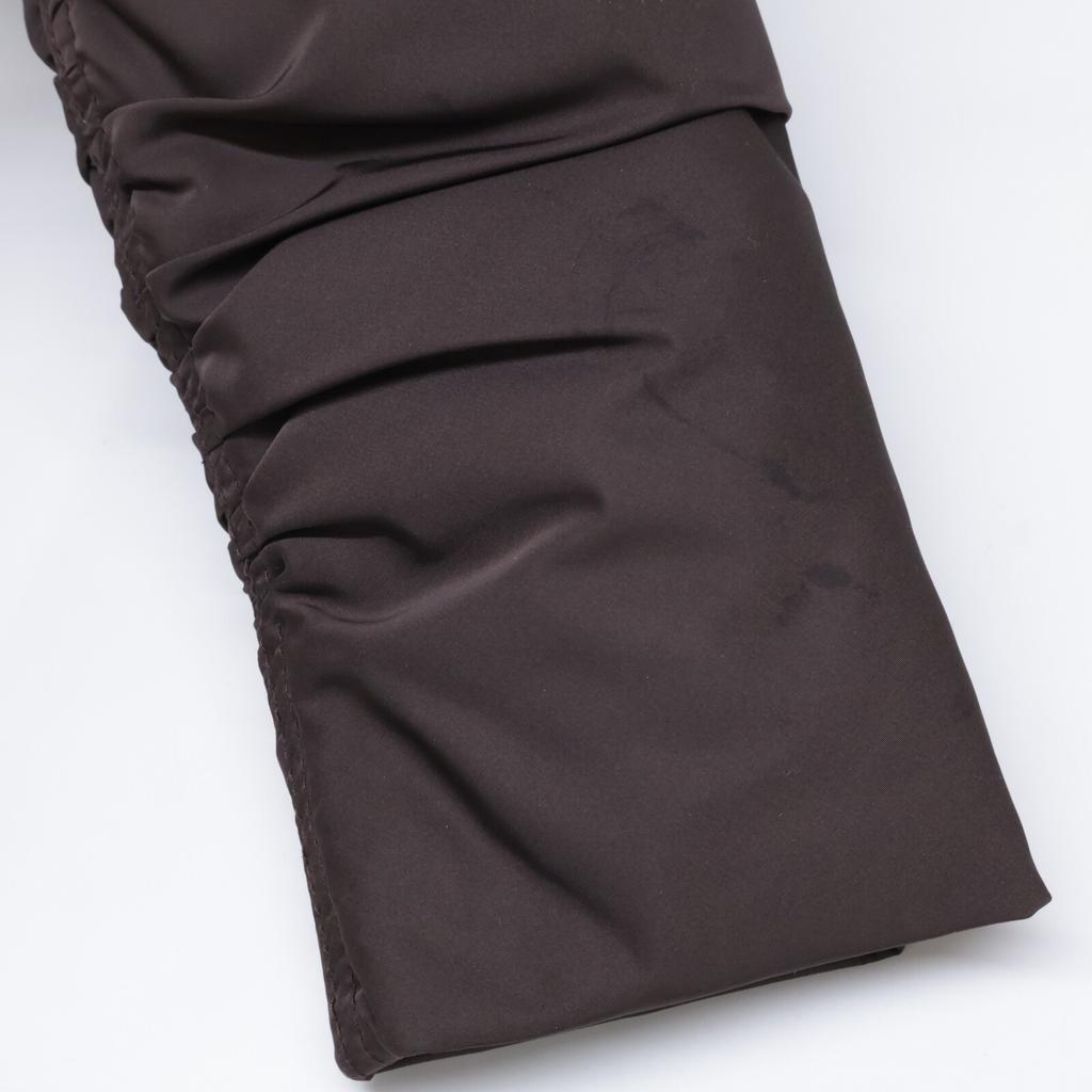 MONCLER 45575 Gathered fur short down jacket Jacket 0 BrownUsed