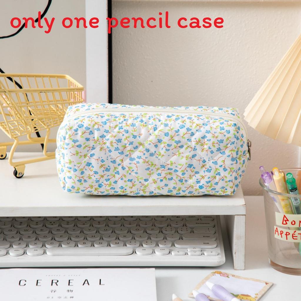 Modern Floral Style Pencil Case With Polyester Material For Girls School Supplies