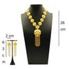 Gold Plated Flower Necklace Earrings Jewelry Set Wedding Bridal Jewelry Accessories