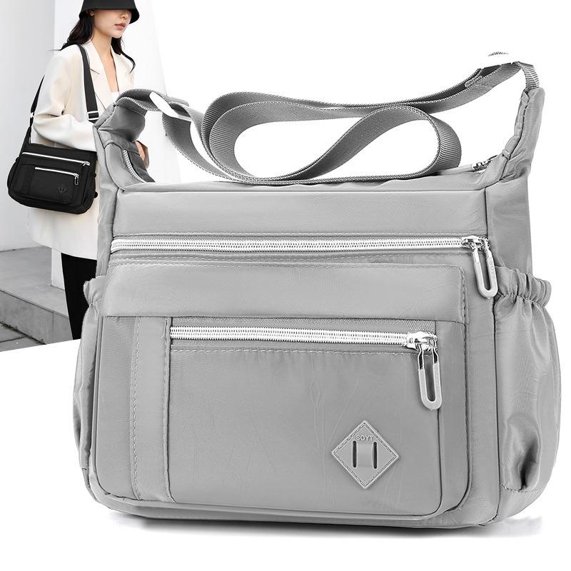 Simple Shoulder Bag Summer New Multi-compartment Nylon Cloth Crossbody Bag Casual Lightweight Large Capacity Medium Mom Bag