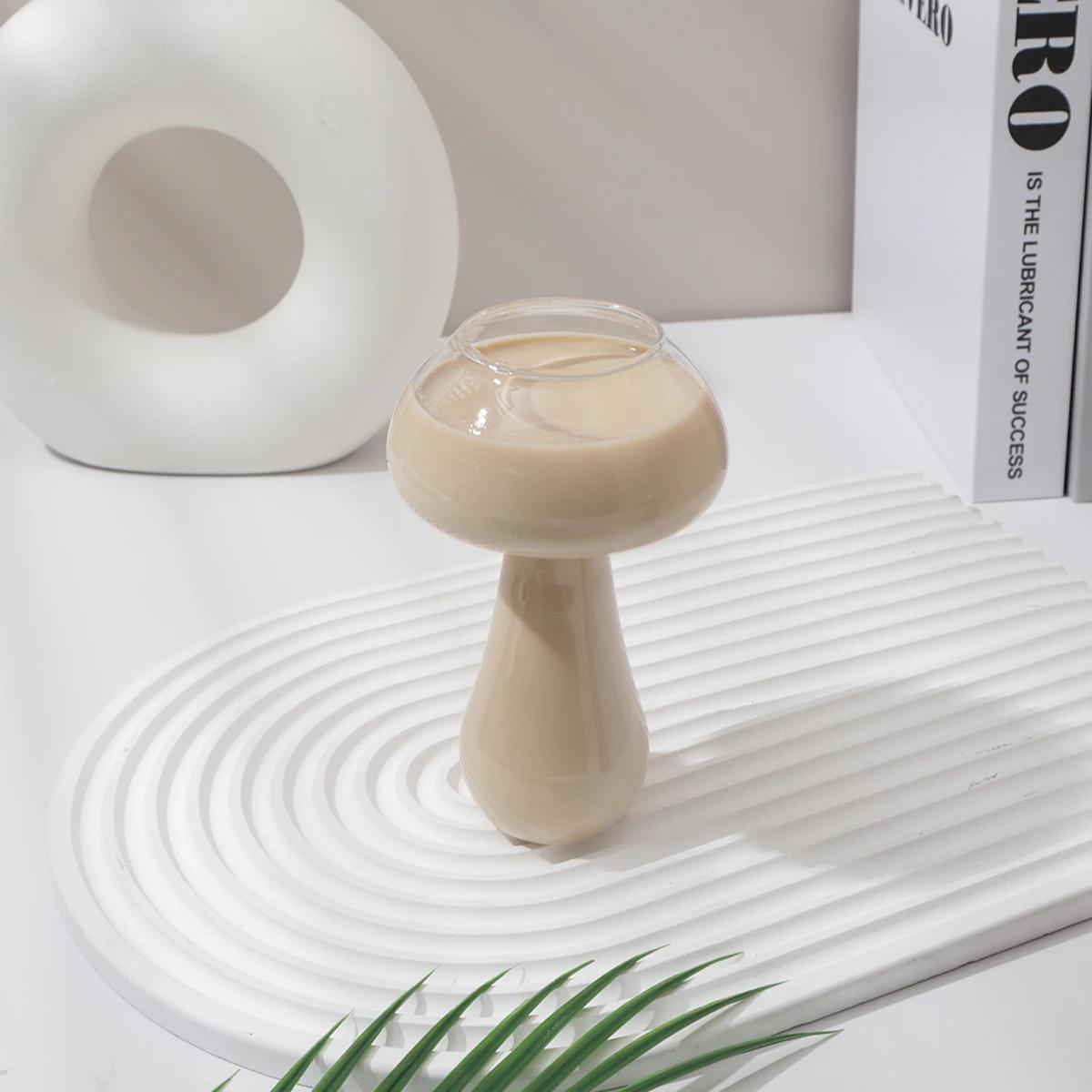 

1pc/2pcs Mushroom Cocktail Glass Cup For drinks Beer Creative Clear Wine Glasses Coffee Cups Drinkware Bar Tool 201-300ml