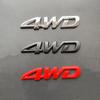 3D Metal 4WD Logo Car Rear Trunk Side Fender Emblem Badge Stickers Decals For Hyundai Jeep KIA Renault Mini Hodna