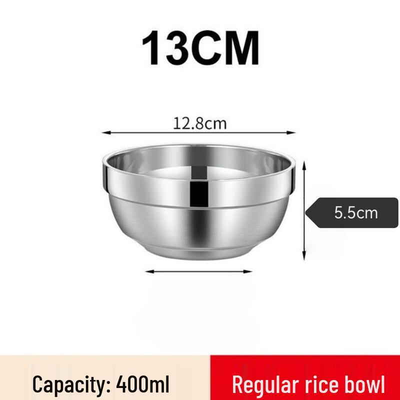 13cm Doppelschichtige 304 Edelstahl Schüssel