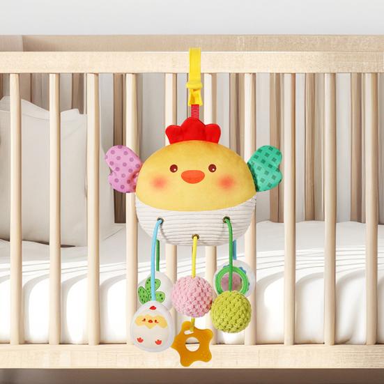 Car Seat Toy Baby Crab Pull Toy Soft Cloth Activity Toy Clip-on