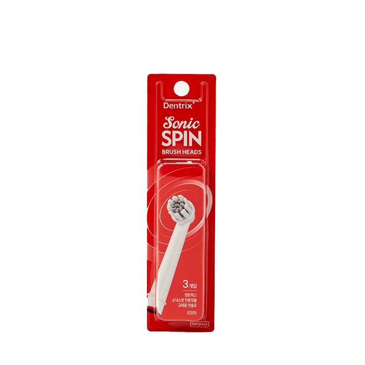 Dentrix SonicSpin Electric Toothbrush Replacement Brush Heads 3-Pack