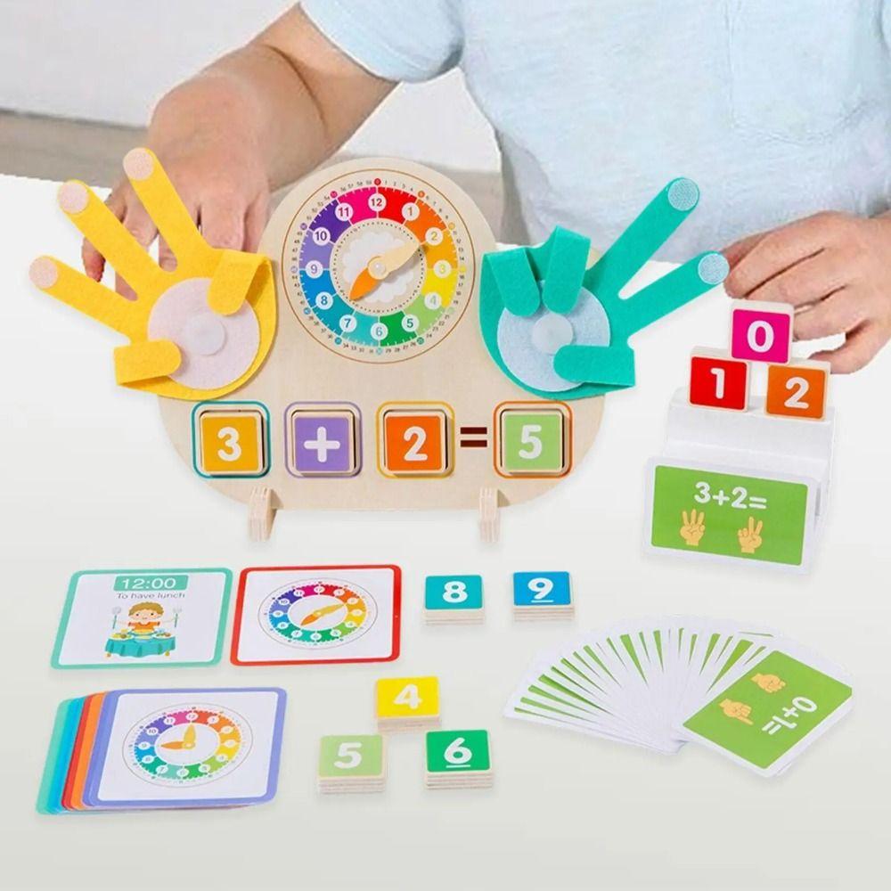 Puzzle Clock Finger Operation Kids Toy Children Counting Toys  Preschool Boy and Girl