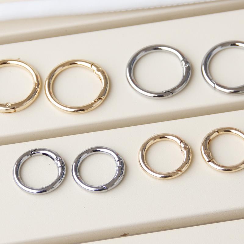 

Removable Spring Ring Bag Buckle - Silver/Gold Metal Strap Accessory