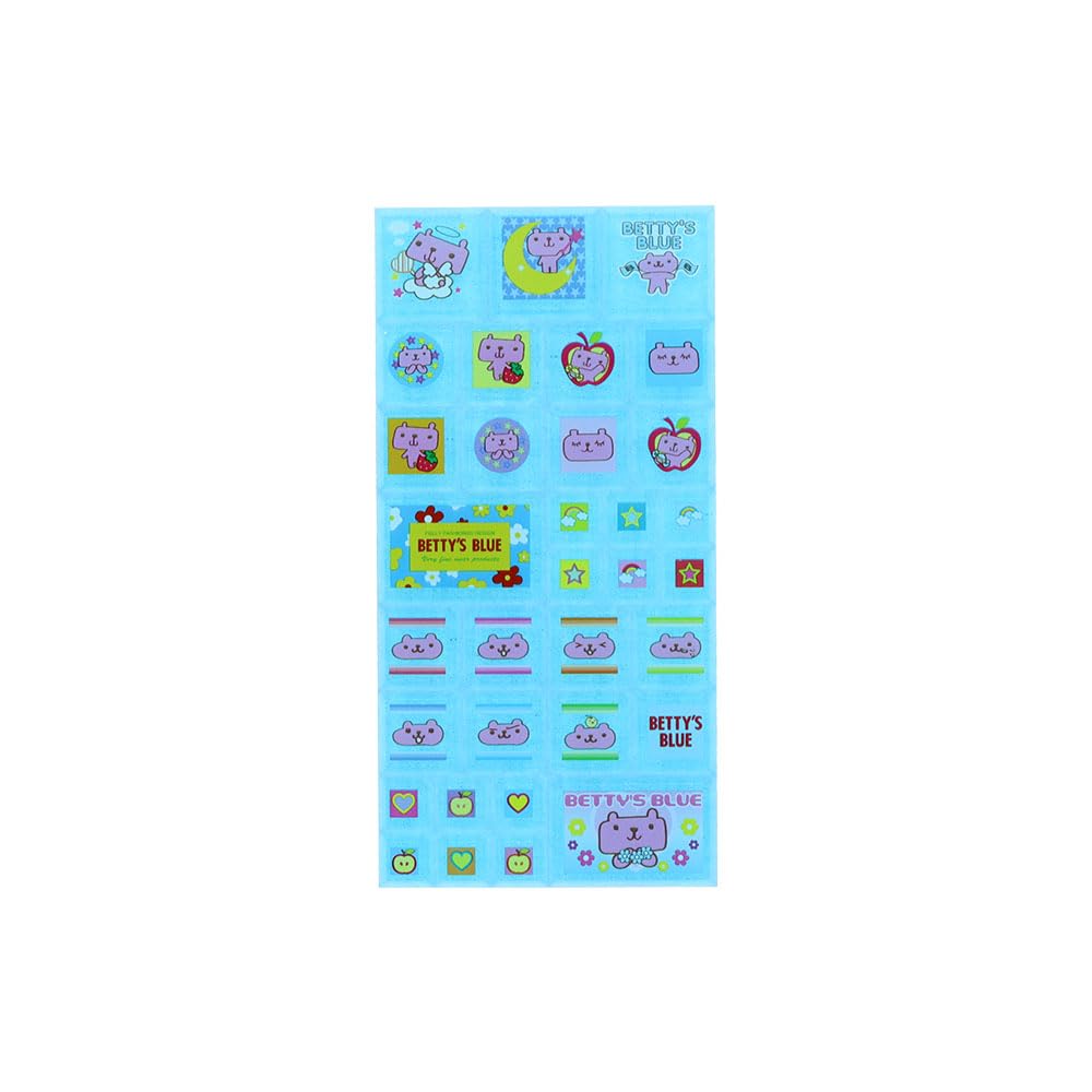Betty's Blue Puffy Tile Stickers - Blue - S8816620