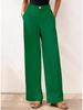 European-American High-Waisted Wide-Leg Women's Suit Pants - Simple Drapey Style for Spring/Summer Business Casual