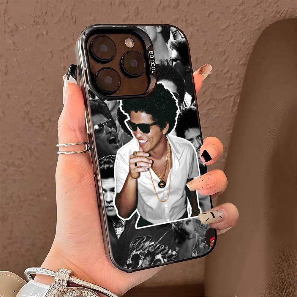 B-Bruno M-Mars Singer Phone Case For IPhone 17 16 15 14 13 Pro 12 11 Pro Max PLUS Color Back Cover