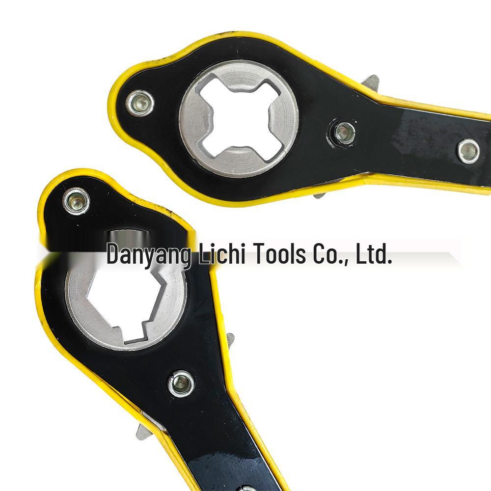 Effort-Saving Universal Car Jack Hand Crank Wrench with Rocker Arm Handles