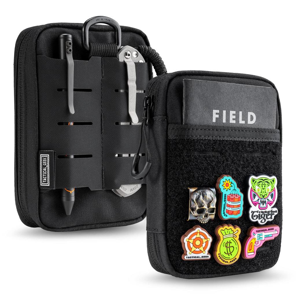 TACTICAL GEEK Block EDC Kompakte Hüft-EDC-Tasche Molle Werkzeug Bequeme Werkzeug-Organizer-Tasche für Nylon Daily Utility Werkzeug-Organizer Schwarz E3.0 Tasche,