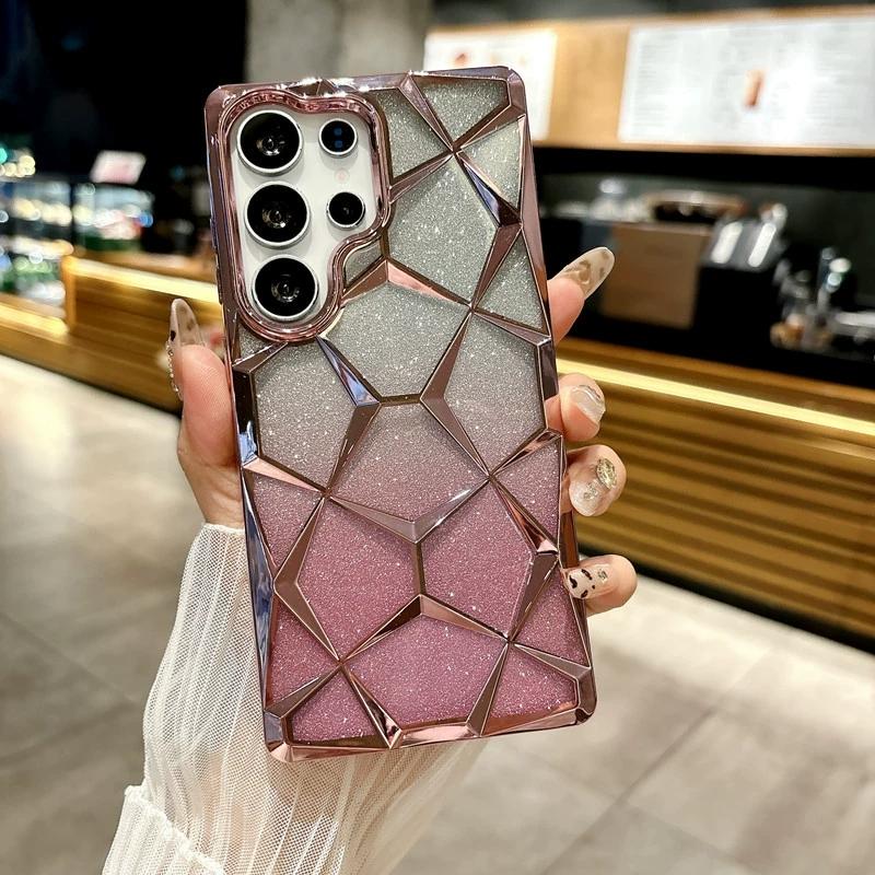 Glitzer Handyhüllen Für Samsung Galaxy S25 Ultra S24 S23 Beschichtete Rückseite