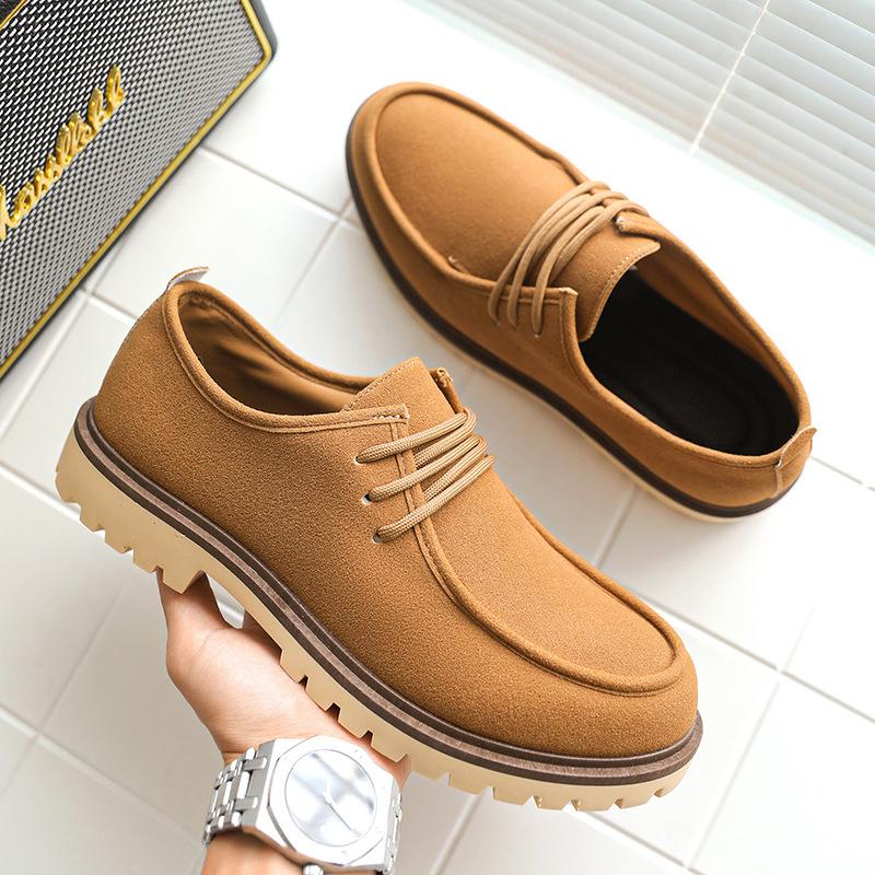 New retro casual kangaroo shoes platform soles Japanese leather shoes Martin boots Z