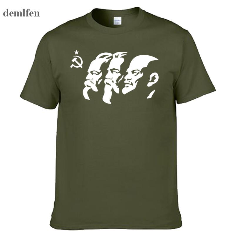 The Soviet Union The Great Communist Lenin Marx Engels Men S Short Sleeve T Shirt Ussr