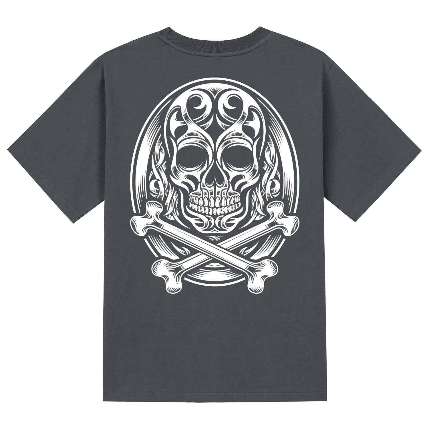 Khan 6312 Ktg0021 Celtic Skull Short Sleeve T-Shirt - Gray Grey/Xl