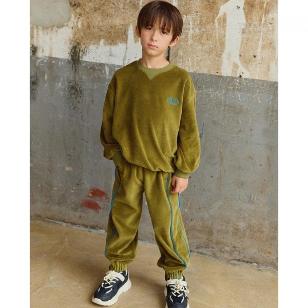 Olivan  Embroidered Piping Top And Bottom  2color