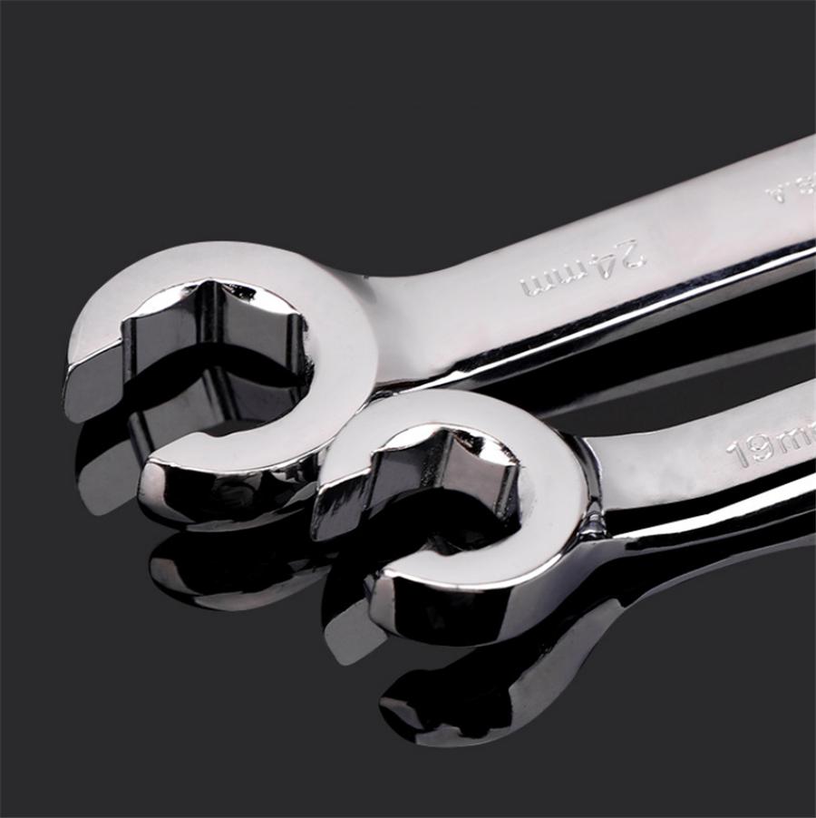 6Pcs Metric Flare Nut Spanner Wrench Tool Set 6-8 8-10 9-11 10-12 13-14 17-19 mm