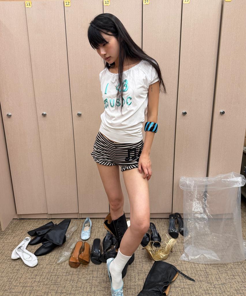 CRANK Frill Micro Shorts_Stripe