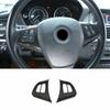 2008-2013 For BMW X5 X6 E70 E71 Cover Trim Steering Wheel Button Carbon Fiber