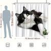 Funny Cat Design Shower Curtain Waterproof Polyester Pet Animal Bathroom Curtain Decor Modern Home Accessory Shower Curtain