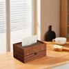 Elegante Serviettenaufbewahrungsbox Retro Serviettenhalter Kreative Holz-Taschentuchbox Café-Nutzung