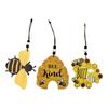 Bee Sign Decor Art Wood Bees Cutout Crafts Cute Bee Honey Bee Day Wall Tree Hanging Ornaments