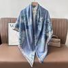 Fragrant Cloud Yarn Spring And Autumn Silk Scarf 140 * 140 Square Scarf Fashionable, Versatile Hangzhou Scarf Printed Scarf Shawl
