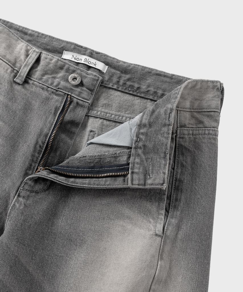 NONBLANK Curved Washed Denim Pants_Grey