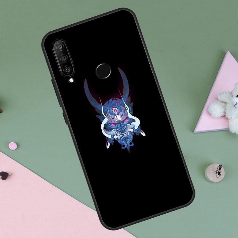 Samurai Oni Mask For Huawei Nova 9 10 SE Y91 Y61 Y90 Y70 Y60 Y72 12s 12i 11i 7i 8i P60 Pro P30 P40 Lite Case