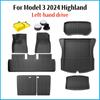 New TPE Floor Mat For Tesla Model 3 Highland 2025 Floor Carpet Protective Pad Waterproof TPE Front Rear Trunk Mat Floor Liners