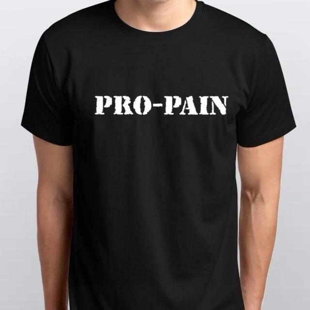 

PRO-PAIN Хлопковая футболка 100% Мужские футболки Топ размеры S M L XL XXL цвета Черный, Белый L