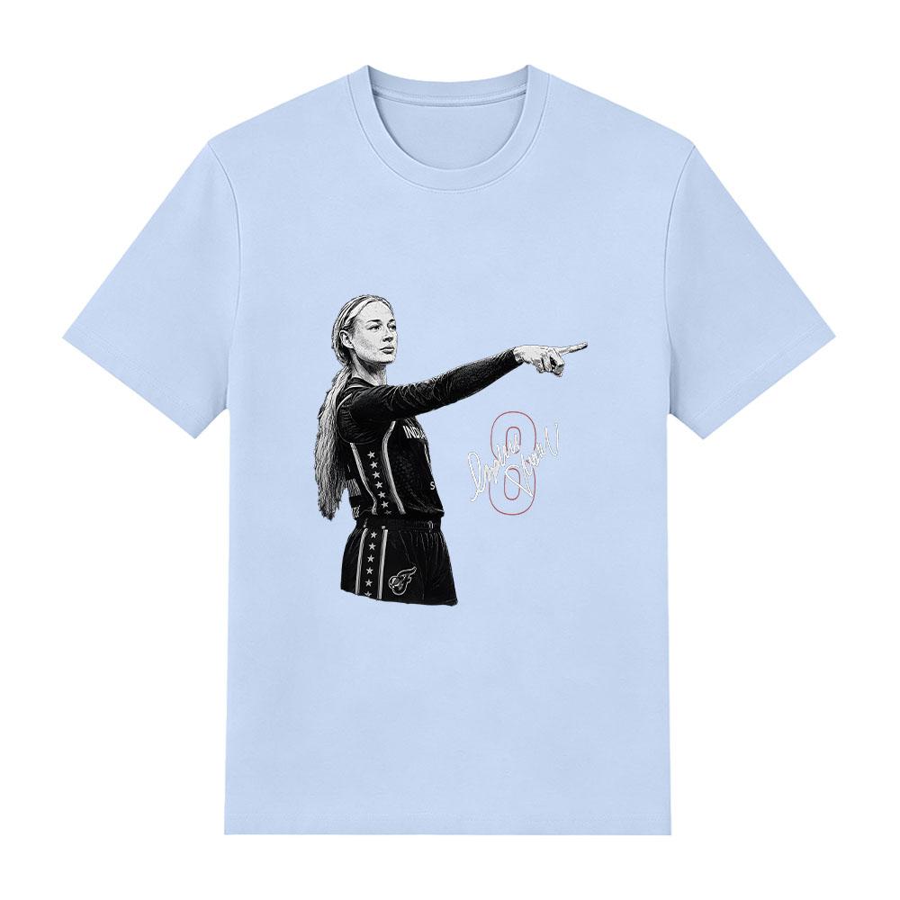 Trendy discount Sophie Cunningham Pointing T-shirts Dames Heren Casual O-hals Korte Mouw Tops Comfortabel Katoenen Top Casual Kleding XS blauw