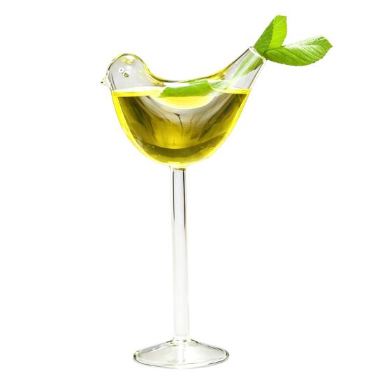 Bird Bam Glasses, Bird Shaped Glass Wine Glass, Creative Birds Cocktail Glass, Funny Clear Crystal Glasses, for Champagne, Mixed Drinks, Party,