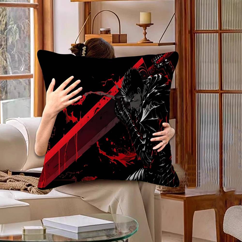 Berserk Guts Hot Anime Personalized Pillow Cover Kids Bedroom Wild Party Decor Pillowcase Kid Birthday Shower Gift
