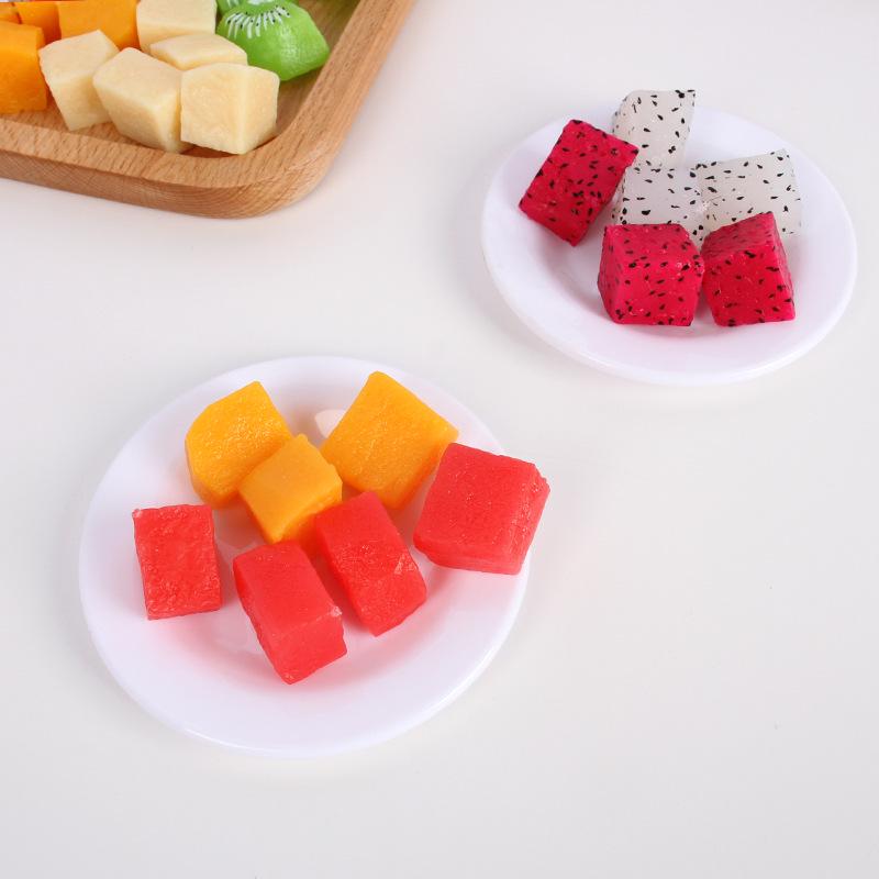 DIY Fake Mango Pitaya Fruit Cubes for Smoothie Photo Prop