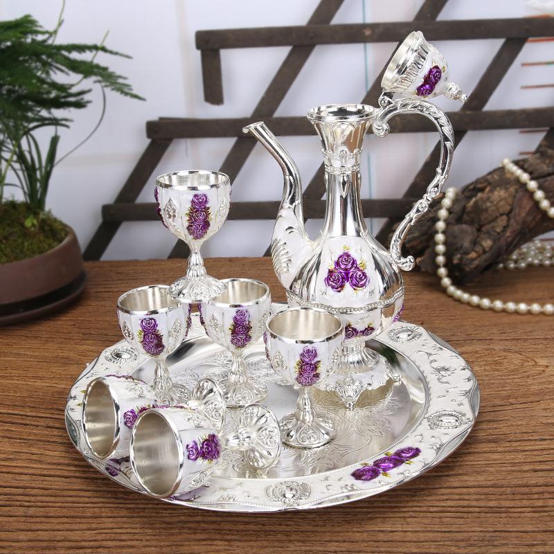 Elegant Wine Set European Style Classic Creative Glass Decanter Gift for Home Restaurant Hotel
