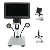 DM9 Digital Microscope 7‑Inch Screen 8 LED Lights Adjustable Brightness 1200X HD USB Video Microscope