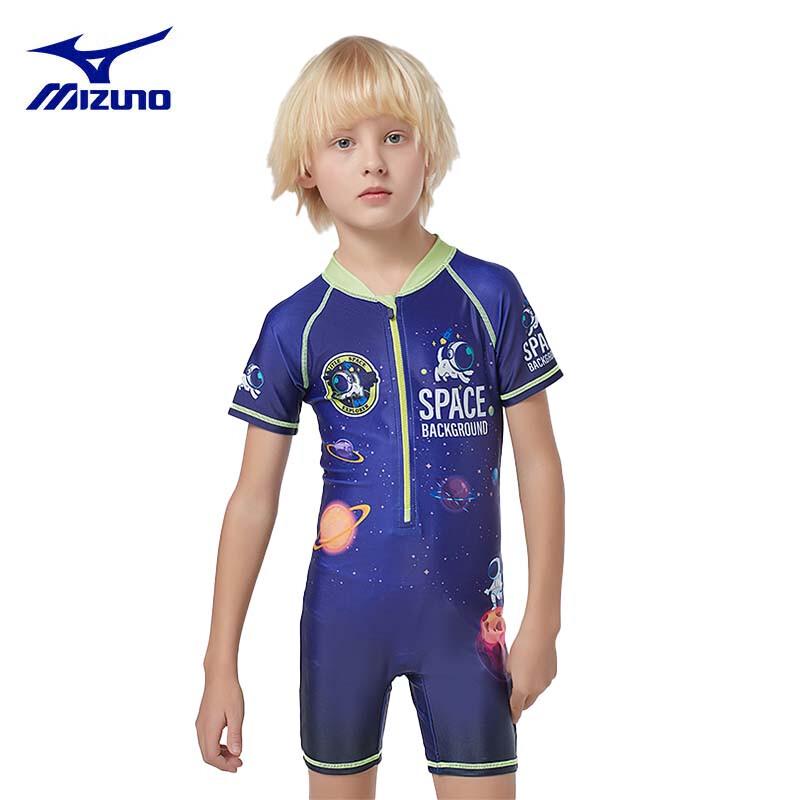 Mizuno Kids  Quick-Dry One-Piece Short-Sleeve Swimsuit 150