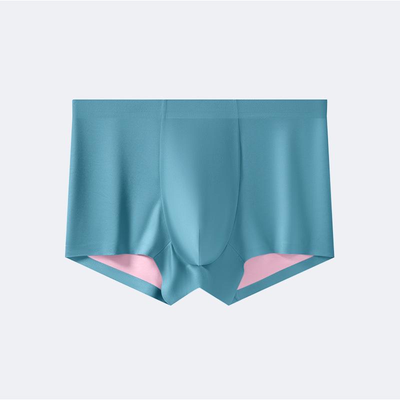 

Двусторонние бесшовные мужские боксеры из модала - Большой размер, Дышащие, Антибактериальные, Ледяной шелк. L (90-110 lbs)