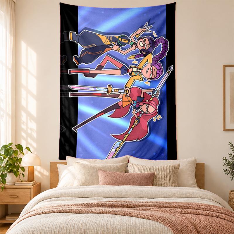 Kpop Dämonenjäger Wandteppich hohe Qualität zur Dekoration von Wohnzimmer Schlafzimmer Studentenwohnheim Wänden ideal als Schlafzimmer Wandkunst oder Weihnachtsgeschenk
