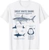 Great White Shark Anatomy _ Marine Biologist Gift Unisex T-Shirt