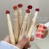 Fofo veludo macio lábio esmalte líquido batom creme nude fosco rosa vermelho pigmento à prova dwaterproof água longa duração tintura bochecha lábio matiz pasta