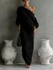 Rochie Pulover de Damă High-End cu Mânecă Lungă, Decolteu Bardot, Talie Medie, Colecția Primăvară/Vară 2026