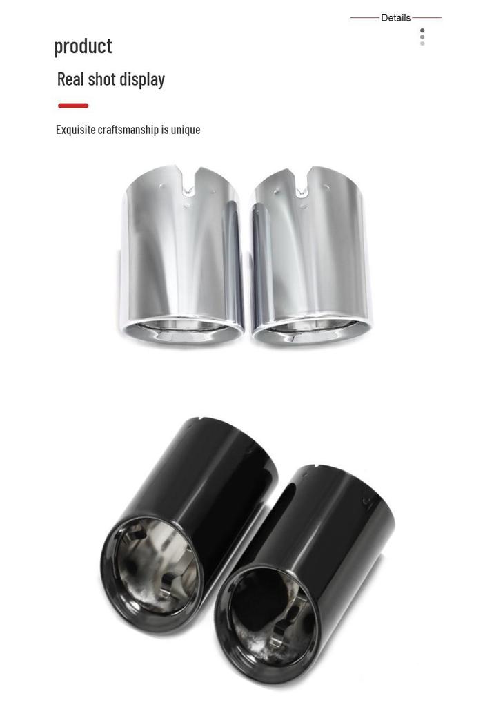 Black Exhaust Tailpipe Cover for 2019-2026 BMW 3 Series G20/G21 Models (320i, 330i, 330e)